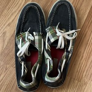 Sperry Top-Slider plaid canvas woman’s shoes